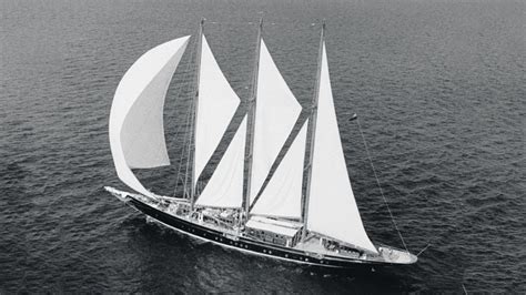 The curse of classic 63m sailing yacht Creole .